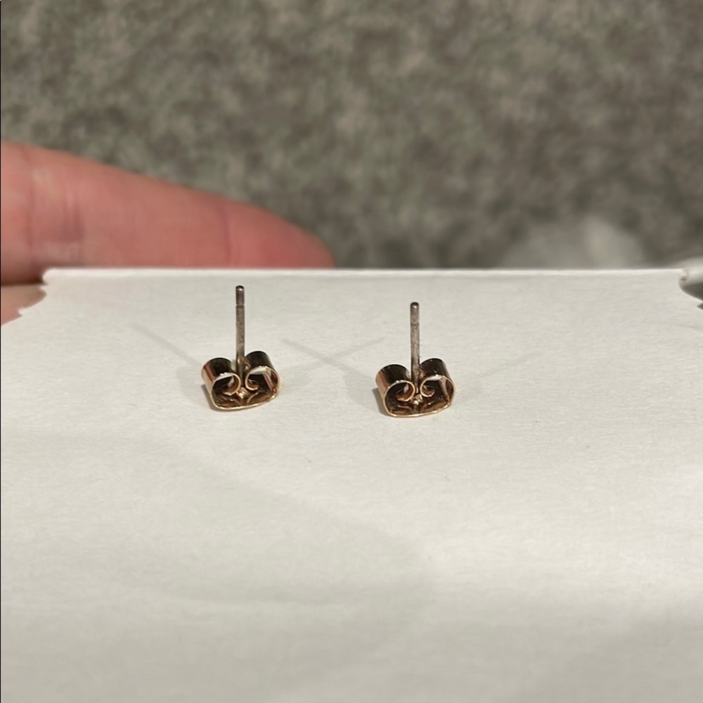 CZ Rose Gold Drop Earrings - Picture 2 of 3